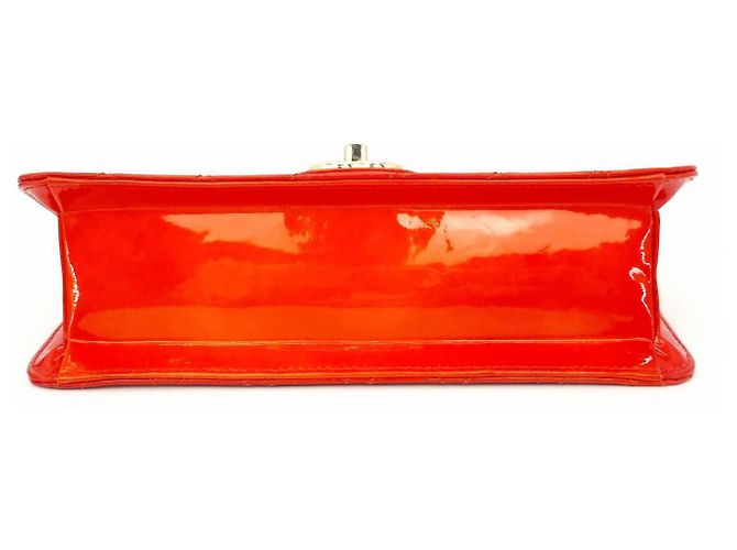 Chanel Borsa con patta in vernice Rosso - vista 7