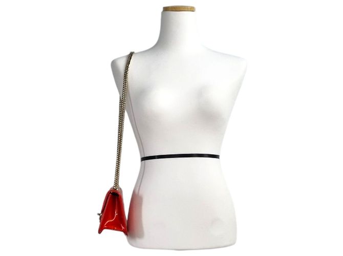 Chanel Borsa con patta in vernice Rosso - vista 9