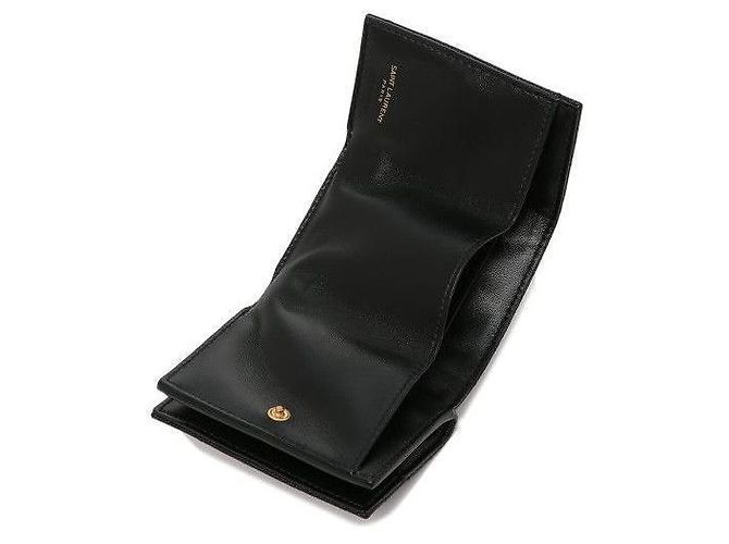 Saint Laurent Mini Portafoglio Monogram Nero - vista 10