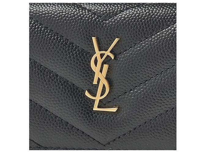 Saint Laurent Mini Portafoglio Monogram Nero - vista 4
