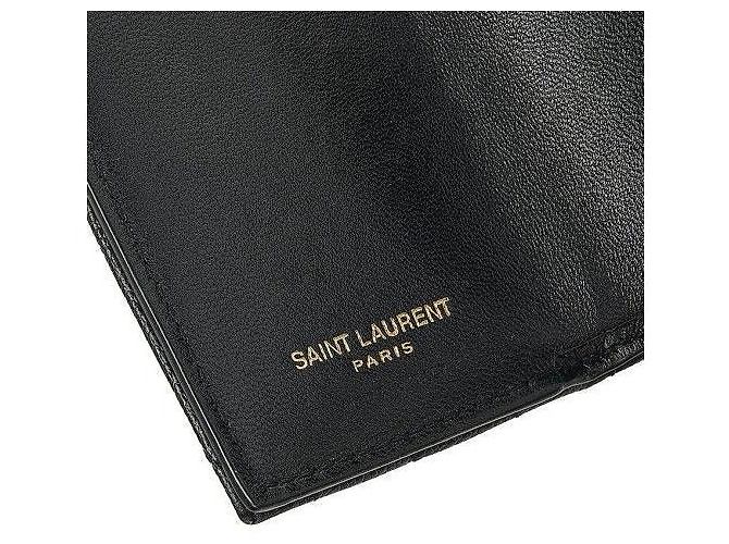 Saint Laurent Mini Portafoglio Monogram Nero - vista 5