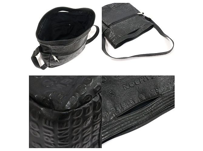 Chanel Grande Borsa Tote Illimitata in Pelle Nera Embossata Nero - vista 5