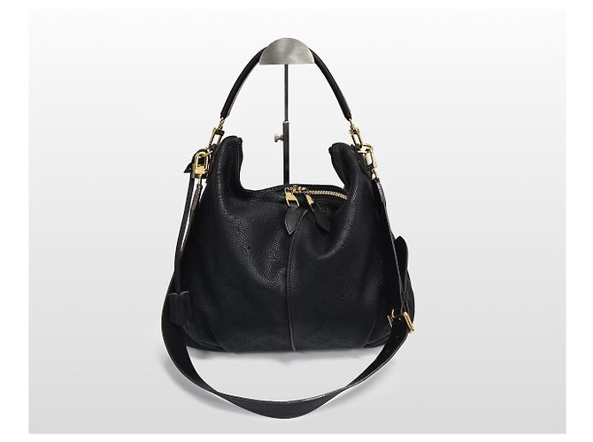 Louis Vuitton Borsa a spalla Hobo Mahina Selen MM Nera Punching Nero - vista 2