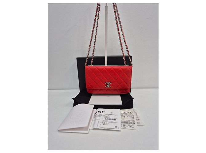 Chanel Trendy CC WOC in pelle di agnello argento - vista 2