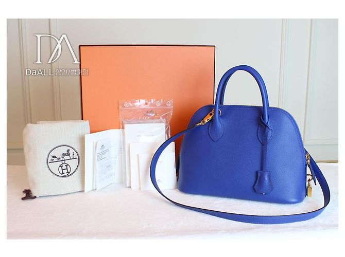 Hermès Evercolor Stempel Blaue Saphir Bolide - Ansicht 10