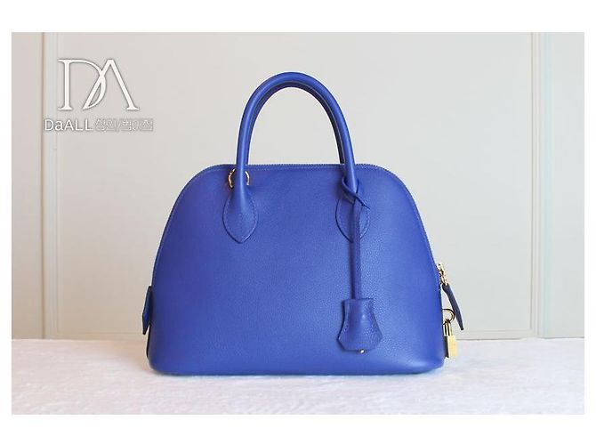 Hermès Evercolor Stempel Blaue Saphir Bolide - Ansicht 12
