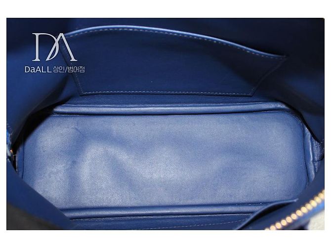 Hermès Evercolor Stempel Blaue Saphir Bolide - Ansicht 19