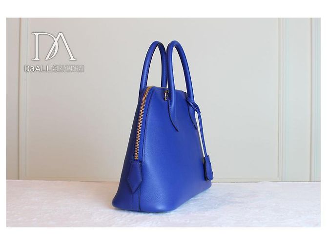 Hermès Evercolor Stempel Blaue Saphir Bolide - Ansicht 3