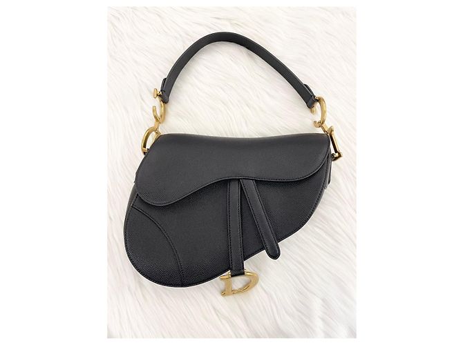 Saddle Dior Borsa a sella in pelle di vitello nera Nero - vista 12