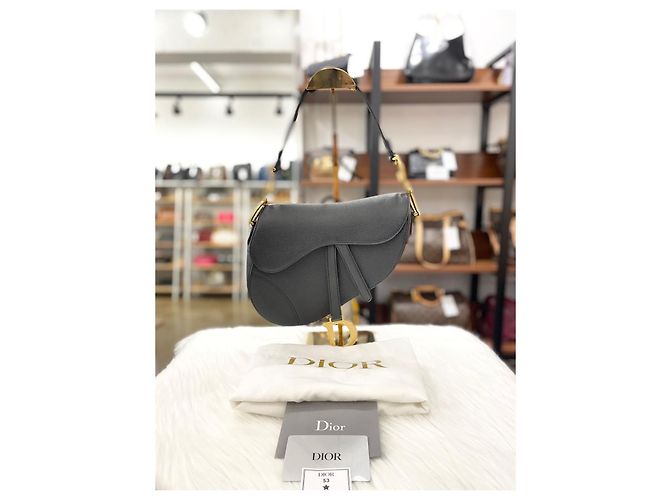 Saddle Dior Borsa a sella in pelle di vitello nera Nero - vista 7
