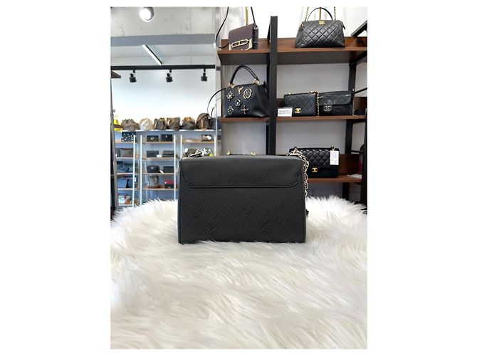 Louis Vuitton Twist MM Nero Argento - vista 3