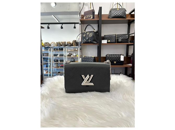 Louis Vuitton Twist MM Nero Argento - vista 5