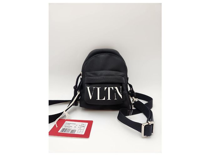 Valentino Mini zaino e borsa a tracolla con logo VLTN Nero - vista 5