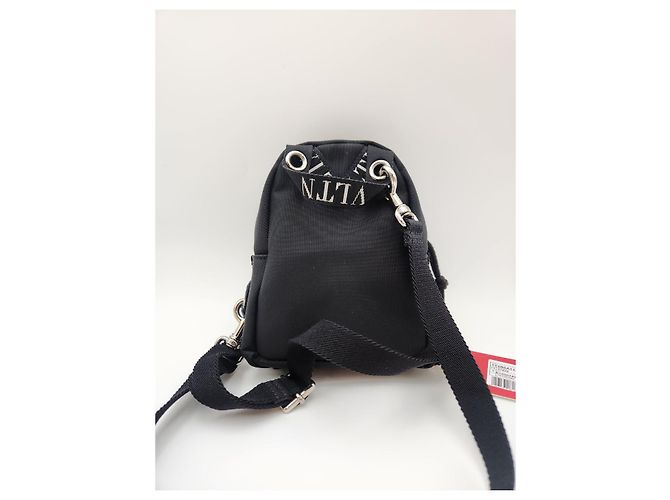 Valentino Mini zaino e borsa a tracolla con logo VLTN Nero - vista 6