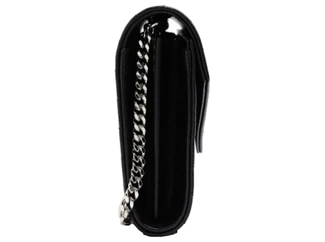 Saint Laurent Borsa a Spalla Monogram Chain Argento Nero - vista 6