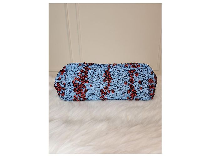 Borsa in tessuto Bubble Point Bottega Veneta blu - vista 4