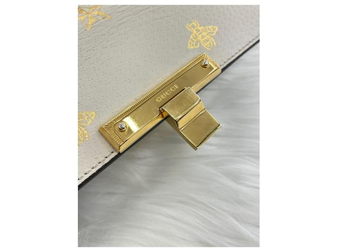Padlock Gucci Borsa a tracolla con catena e lucchetto bianca Bianco - vista 13