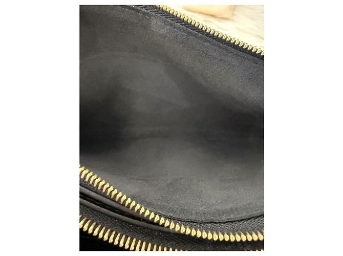 Louis Vuitton Pochette Doppia Zip a Tracolla Nera Nero - vista 11