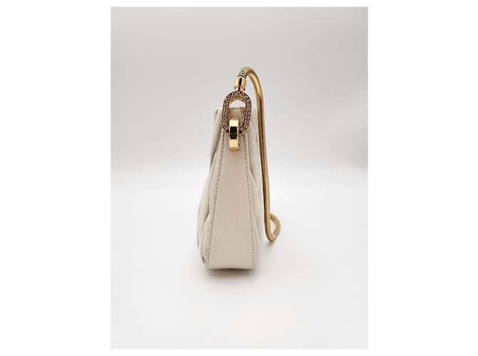 Borsa a Spalla Matelassé Miu Miu Avorio Bianco - vista 7