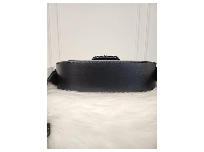 Gucci Borsa a Spalla Horsebit Nera Nero - vista 10