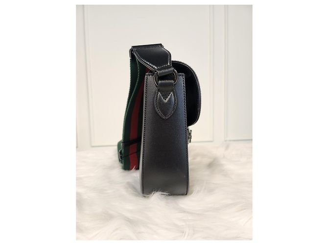 Gucci Borsa a Spalla Horsebit Nera Nero - vista 9