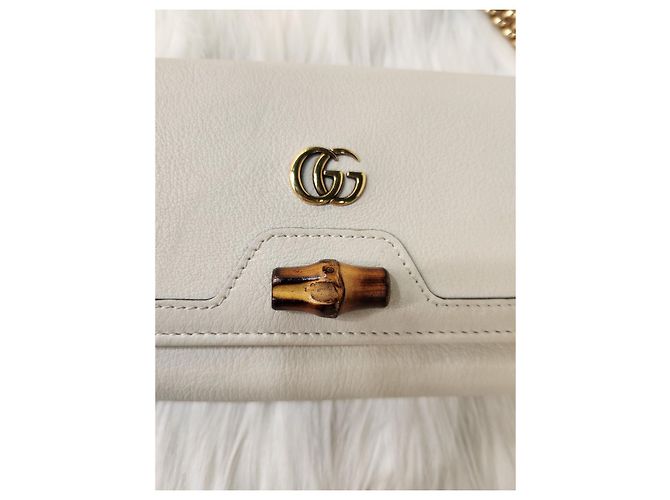 Gucci Portafoglio con catena Diana Bianco - vista 11