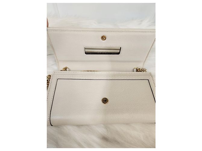 Gucci Portafoglio con catena Diana Bianco - vista 12