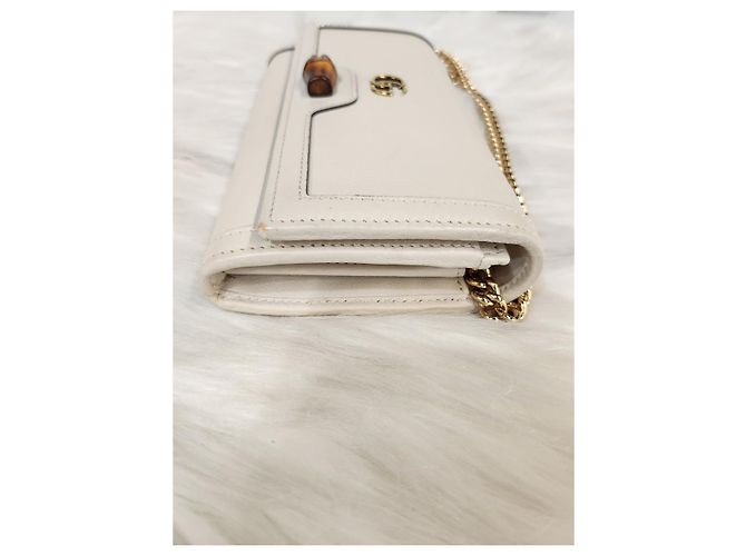 Gucci Portafoglio con catena Diana Bianco - vista 8