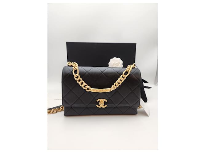 Chanel Borsa a tracolla CC Chain nera Nero - vista 5