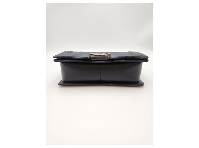 Chanel Borsa Boy Media Caviar Nera Serie Nero - vista 4