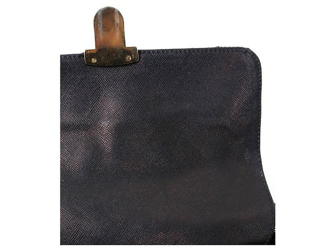 Prada Borsa a spalla nera trapuntata con catena Nero - vista 10