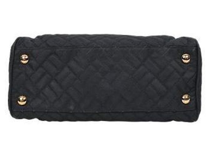 Prada Borsa a spalla nera trapuntata con catena Nero - vista 4