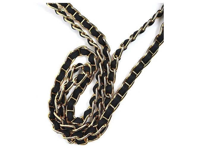 Prada Borsa a spalla nera trapuntata con catena Nero - vista 8
