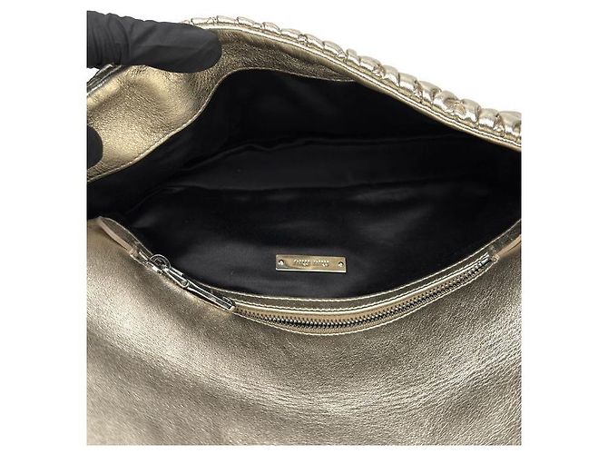 Miu Miu Borsa a spalla in cristallo dorato - vista 4