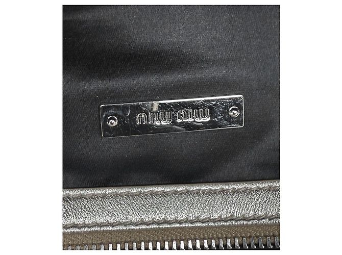 Miu Miu Borsa a spalla in cristallo dorato - vista 5