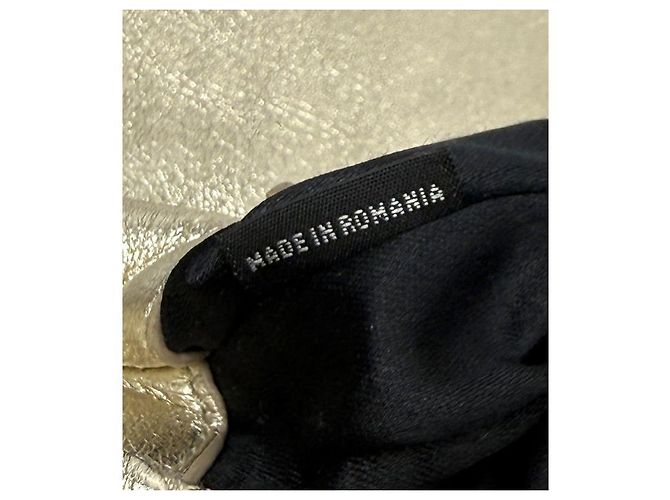 Miu Miu Borsa a spalla in cristallo dorato - vista 6