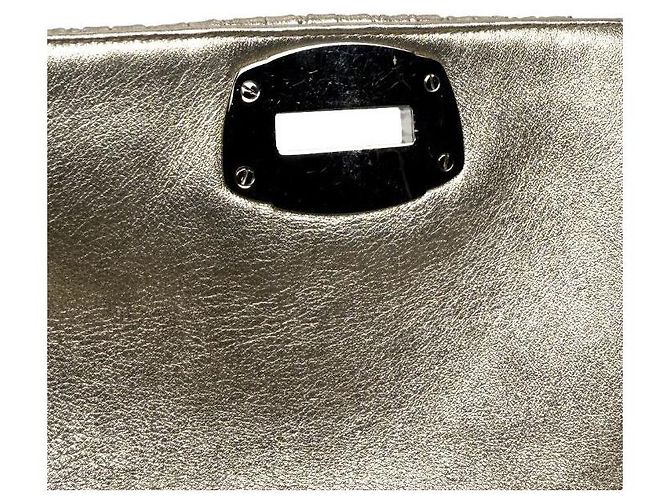 Miu Miu Borsa a spalla in cristallo dorato - vista 8