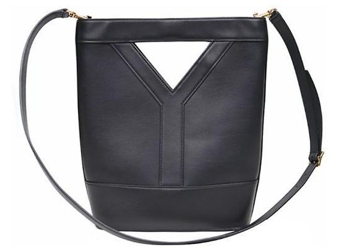 Saint Laurent Borsa a spalla nera a secchiello - vista 3