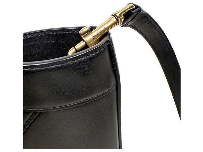 Saint Laurent Borsa a spalla nera a secchiello - vista 6