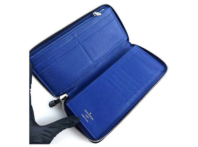 Louis Vuitton Blauer Monogramm Zippy Geldbeutel Vertikal Lang - Ansicht 5