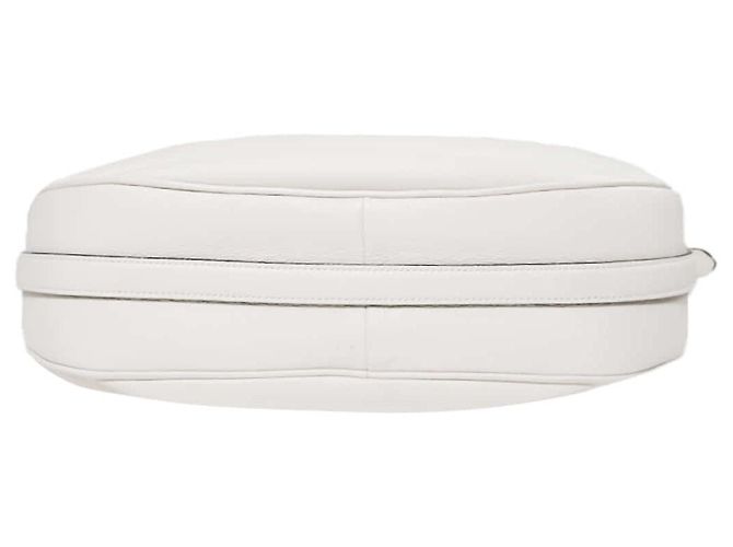 Prada Bolsa de ombro de couro branco com logo triangular Arke para mulheres - Grande - vista 6