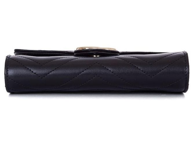 Gucci GG Marmont Borsa a Catena Nera Crossbody Nero - vista 6