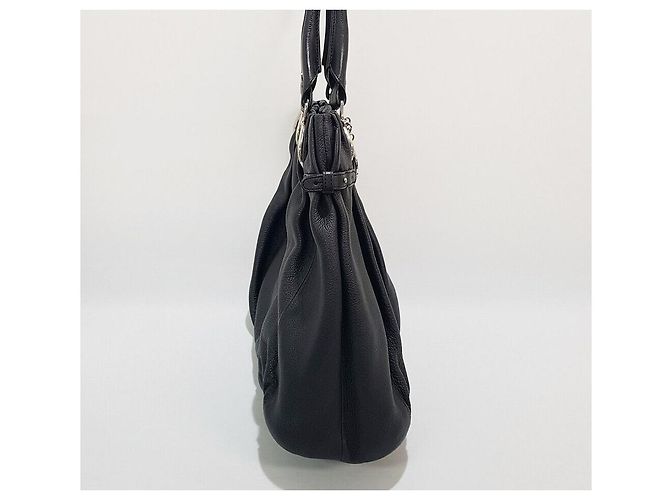 Céline Borsa a spalla in pelle nera Nero - vista 4