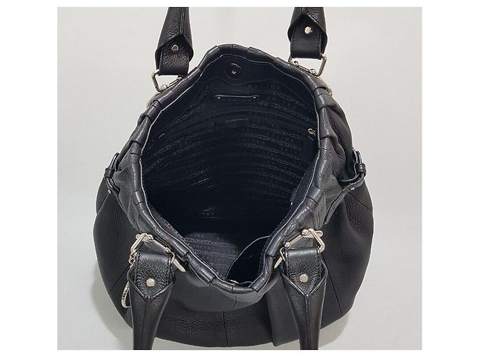 Céline Borsa a spalla in pelle nera Nero - vista 9