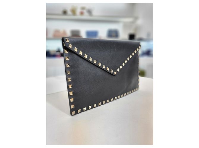 Valentino Pochette Enveloppe Rockstud Noir - vue 11