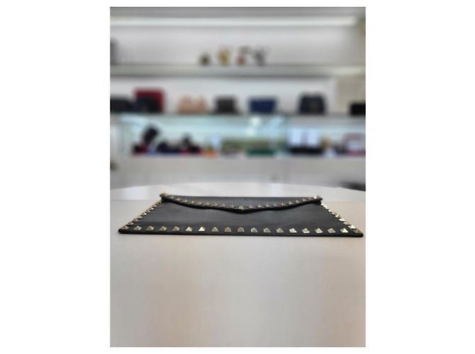 Valentino Pochette Enveloppe Rockstud Noir - vue 13