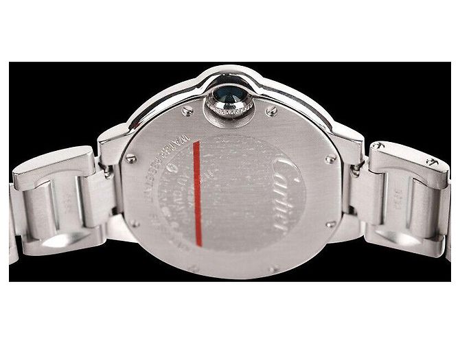 Cartier Ballon Bleu Reloj con Bisel de Diamante en Oro Blanco Dorado - vista 4