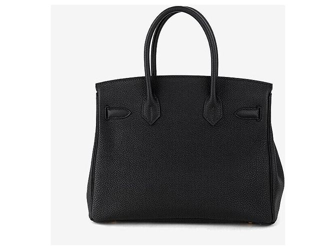Hermès Borsa Birkin Togo Nera con Finiture Dorate Nero - vista 3