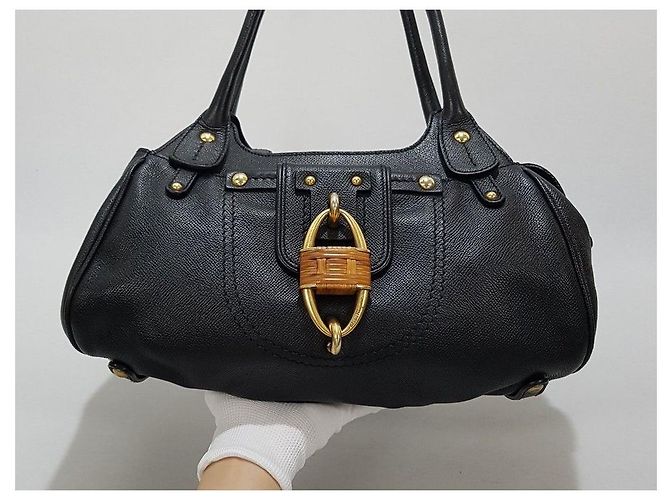 Salvatore Ferragamo Borsa a spalla in pelle nera Nero - vista 2