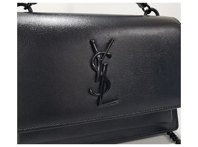 Saint Laurent Mini borsa a tracolla Sunset Chain Nero - vista 3